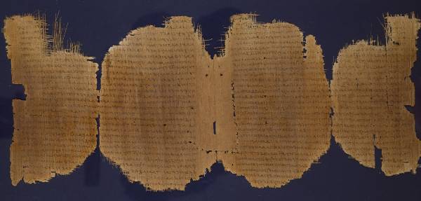 <math>\mathfrak{P}</math>45 is a manuscript of Gospels and Acts. It contains the earliest known text of Mark. Scholars find it hard to read it because of its fragmentary state.
