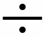 The division sign.
