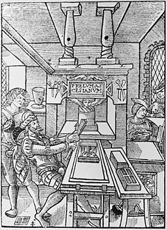 Trademark of the Badius printing shop