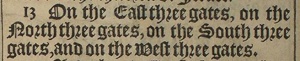 Revelation 21:13 in the 1611 King James Version