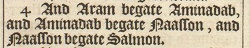Matthew 1:4 in the 1611 King James Version