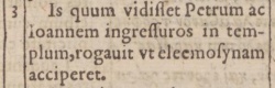 Acts 3:3 in Latin in Beza's 1598