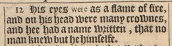 Revelation 19:12 in the 1611 King James Version