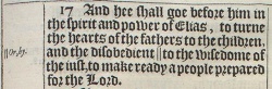 Luke 1:17 in the 1611 King James Version