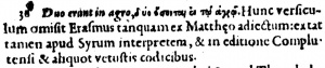 Footnote at Luke 17:36 in Beza's 1598 New Testament