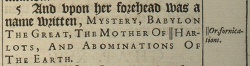 Revelation 17:5 in the 1611 King James Version