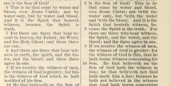 Johannine Comma in the KJV and RV in 1881