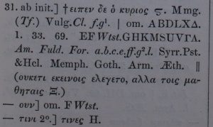 Footnote at Luke 7:31 in Tregelles