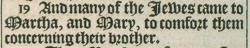 John 11:19 in the 1611 King James Version