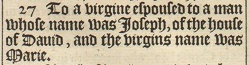 Luke 1:27 in the 1611 King James Version