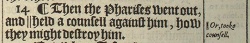 Matthew 12:14 in the 1611 King James Version