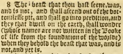 Revelation 17:8 in the Geneva Bible of 1599