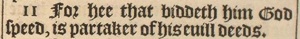 2 John 1:11 in the 1611 King James Version