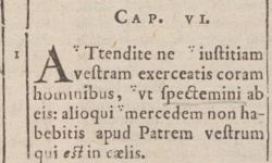 Matthew 6:1 in Beza's 1598 Latin New Testament [4]